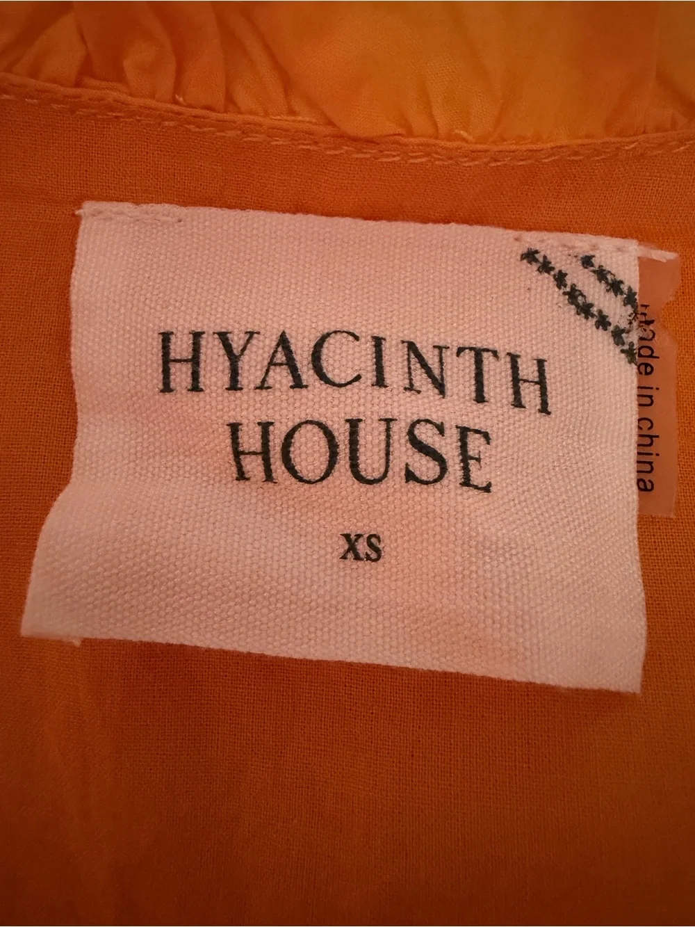Hyacinth House Tuckernuck Ruffles Puff Sleeve Mustard/Yellow/Orange Top XS